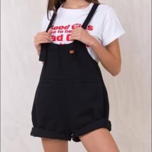 Princess Polly Black Overalls
